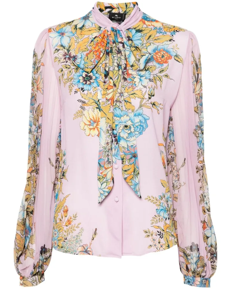 Etro Hemdkleid mit Blumen-Print Rosa