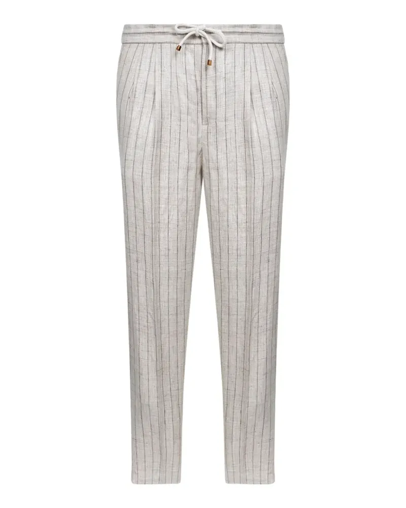Brunello Cucinelli Bundfaltenhose mit Kordelzug - Grau Grau