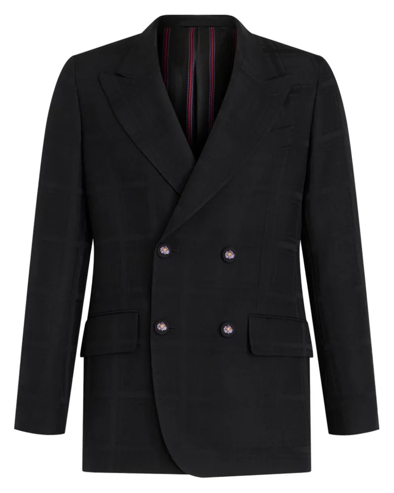 Etro Doppelreihiges Sakko - Schwarz Schwarz
