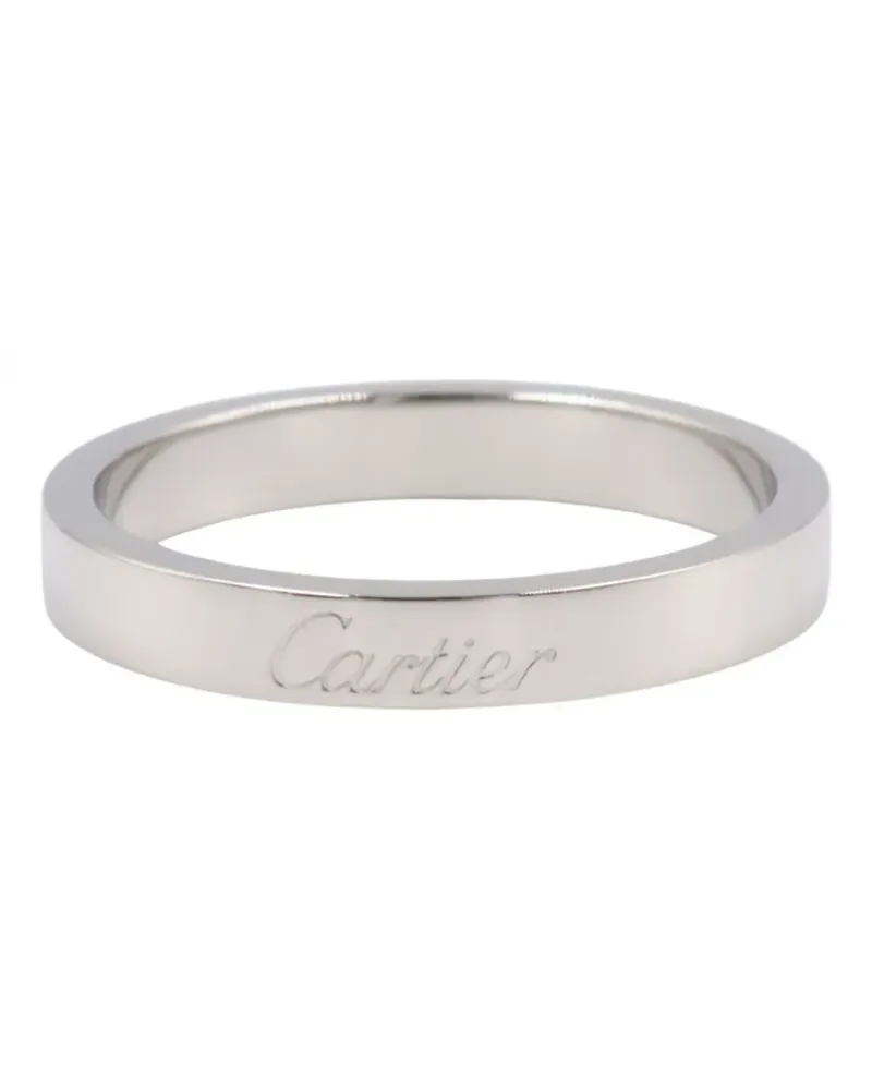 Cartier 2010s C-do Ring aus Platin - Silber Silber