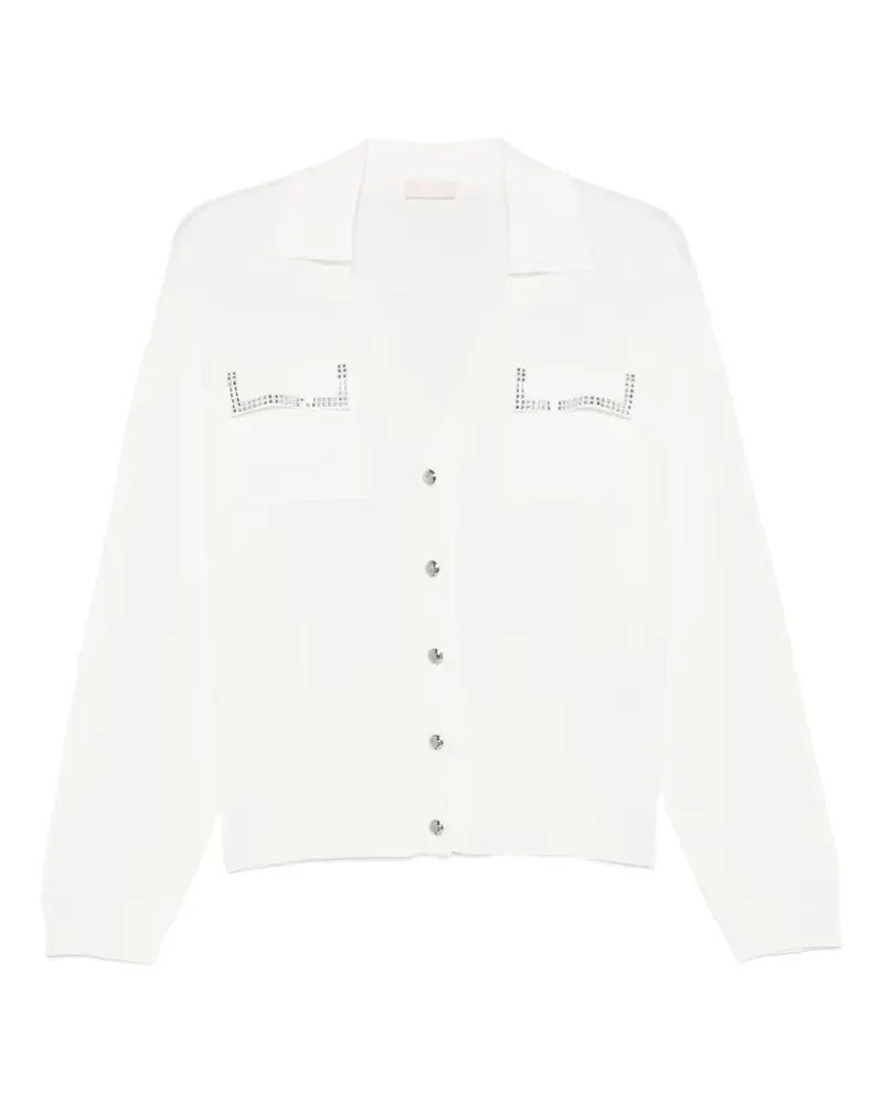 Liu Jo Cardigan mit verzierten Taschen - Weiß Weiß