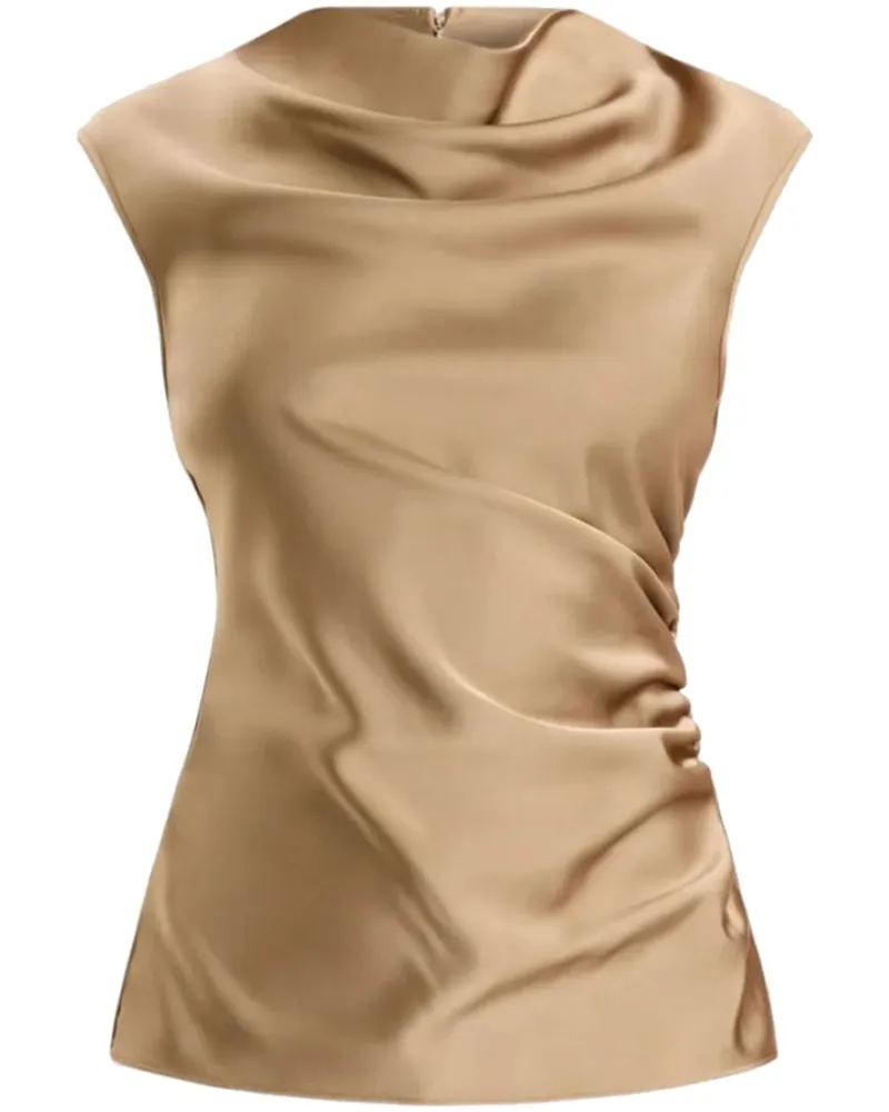 Hervé Léger Klassische Satinbluse - Nude Nude