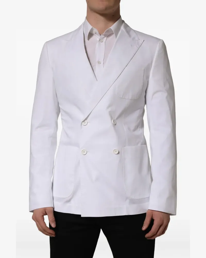 Dolce & Gabbana Doppelreihiges Sakko - Weiß Weiß