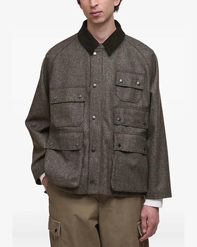 Barbour Jacke mit Cordkragen - Braun Braun