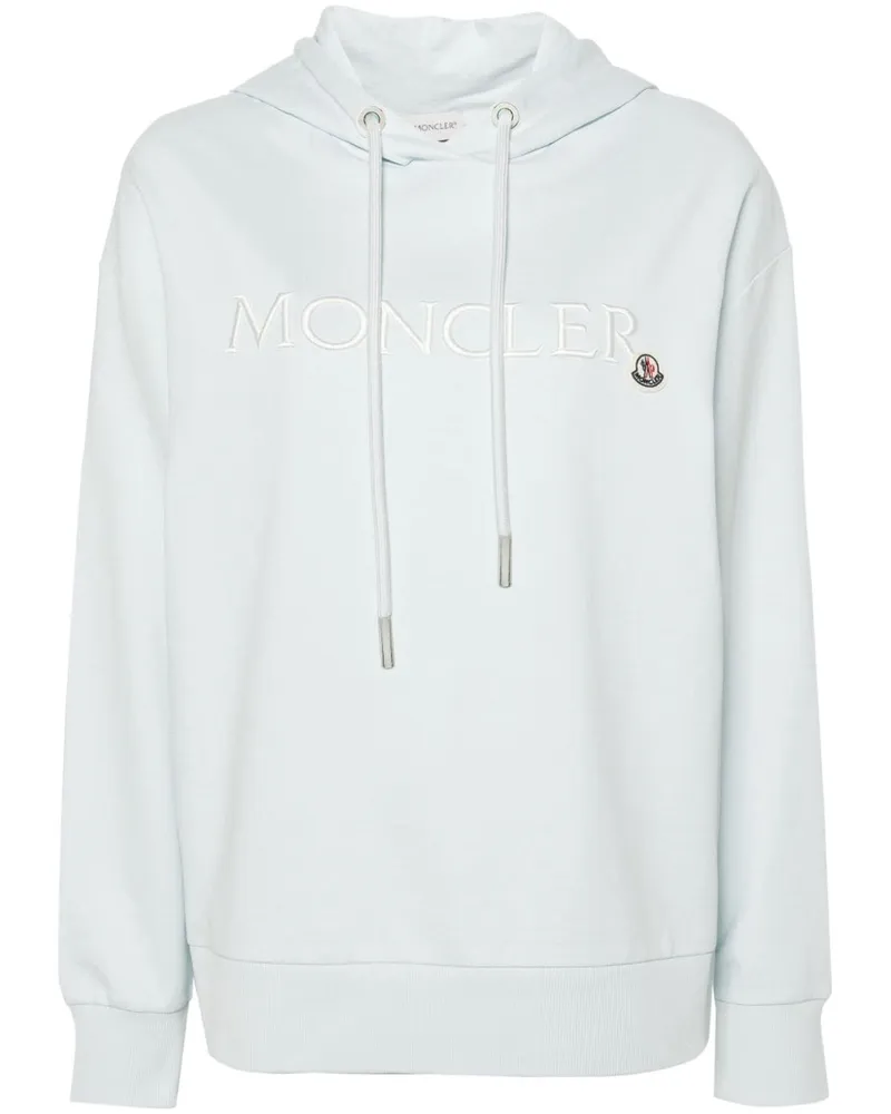 Moncler Hoodie mit Logo-Stickerei Blau