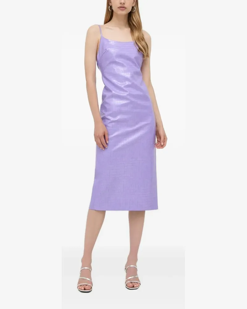 Bardot Midikleid mit Prägung - Violett Violett