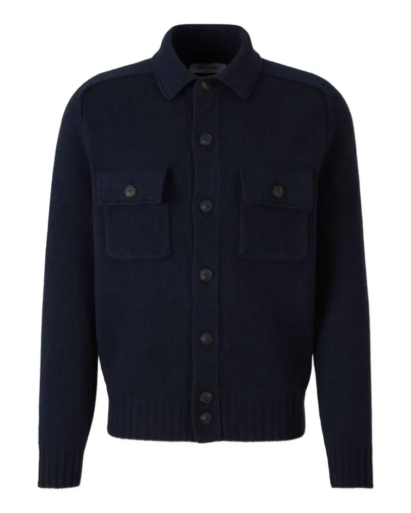 Gran Sasso Cardigan mit Klappentasche - Blau Blau