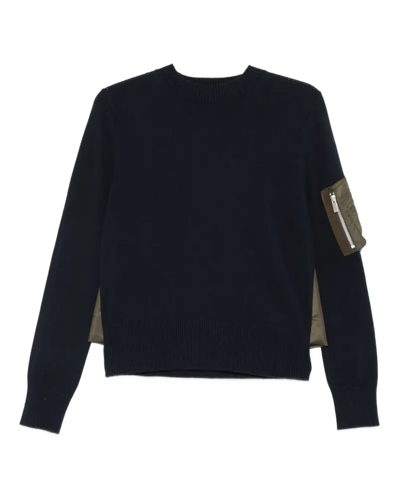 Sacai Pullover mit Einsätzen - Blau Blau