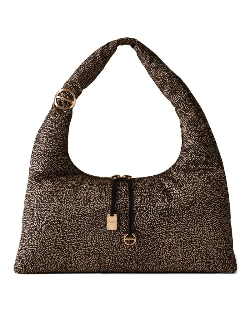 Borbonese large Twinnie tote bag - Braun Braun