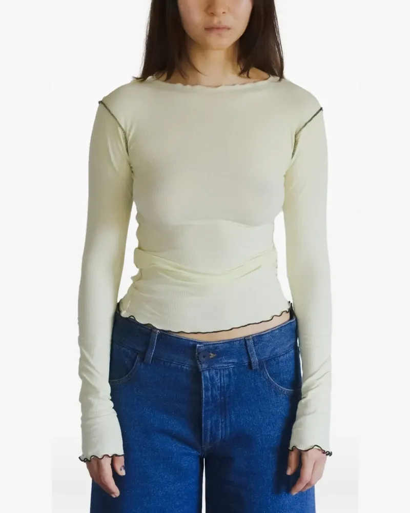 Baserange Vein long-sleeve T-shirt - Nude Nude