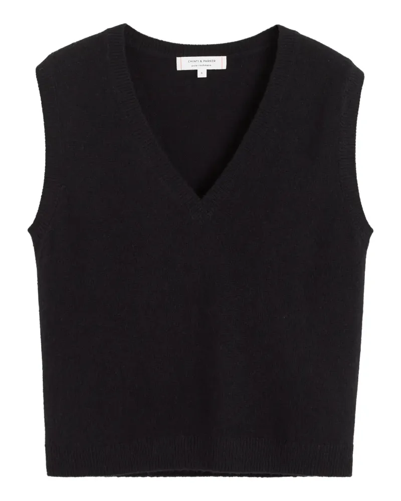Chinti & Parker Kaschmiroberteil mit V-Ausschnitt - Schwarz Schwarz