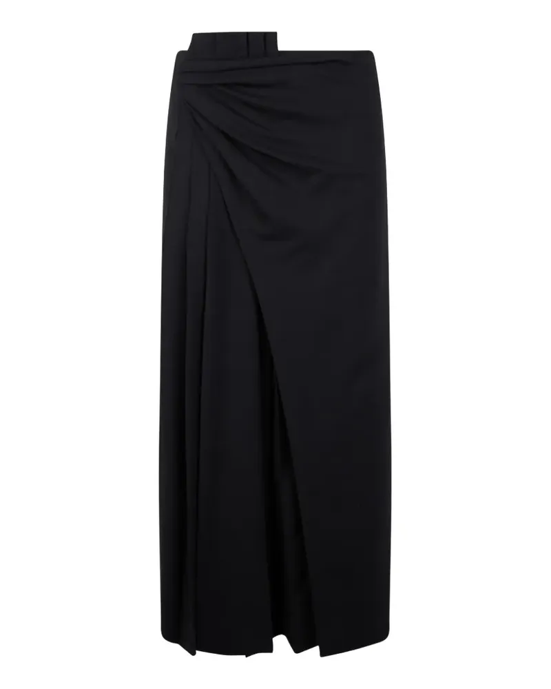 Alberta Ferretti draped maxi skirt - Schwarz Schwarz