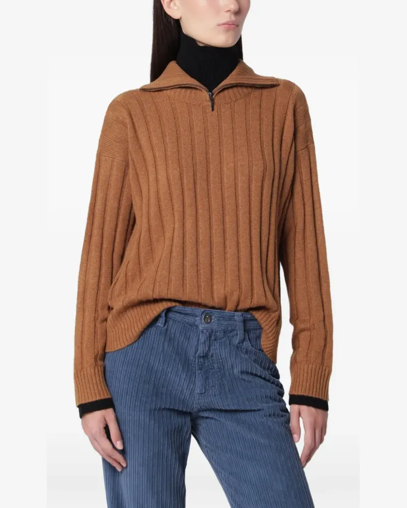 Alexandra Golovanoff Michel gerippter Pullover - Braun Braun