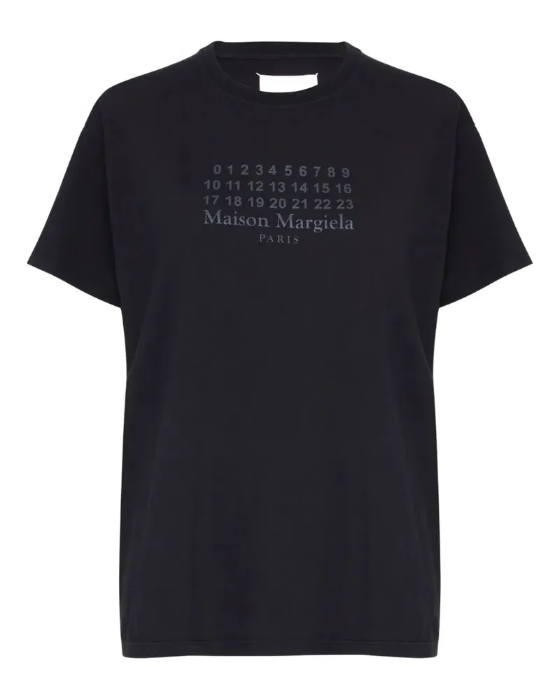 Maison Margiela T-Shirt mit Logo - Schwarz Schwarz
