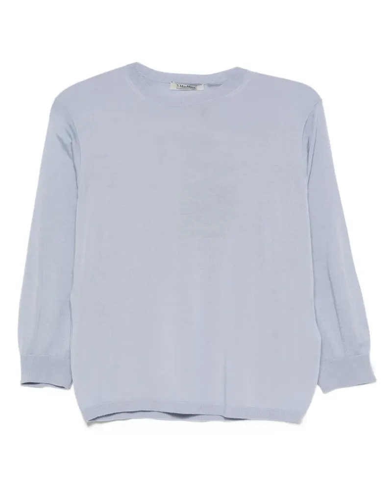 Max Mara Max Mara Oberteil mit rundem Ausschnitt - Blau Blau