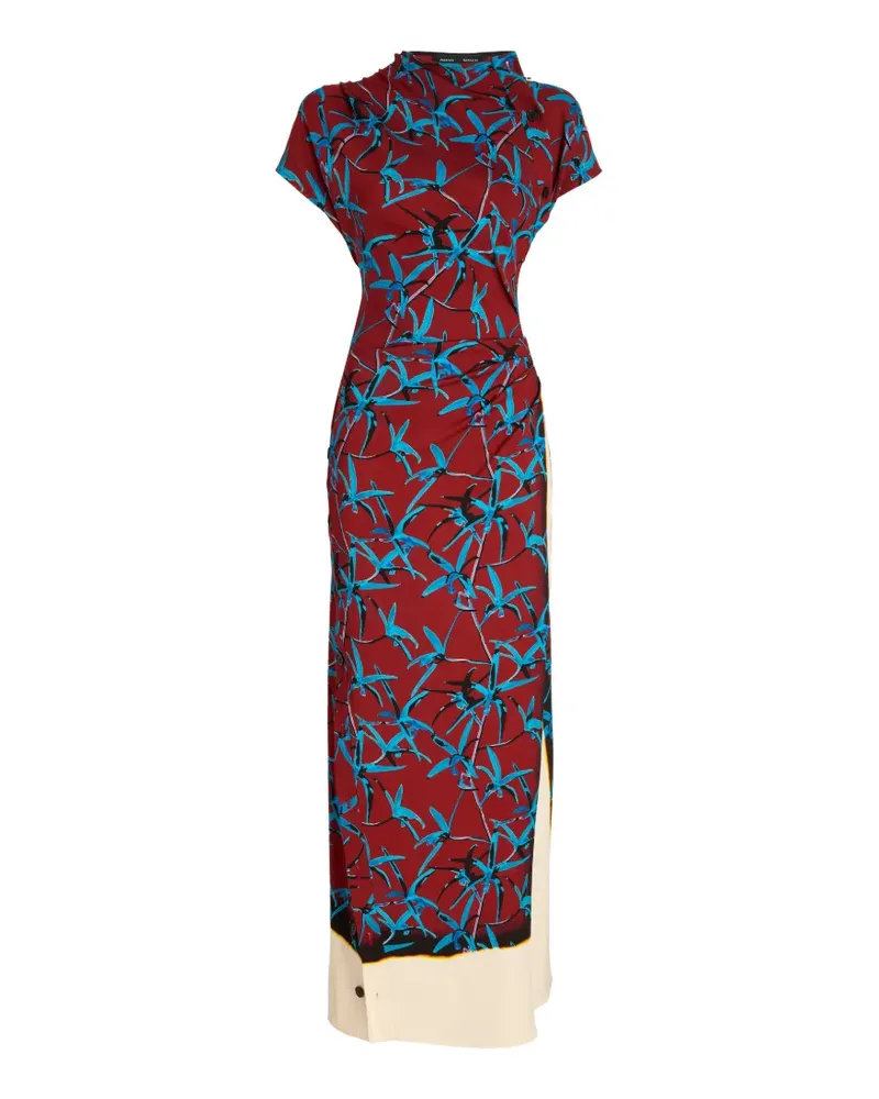 Proenza Schouler Anais dress in printed stretch cady - Rot Rot