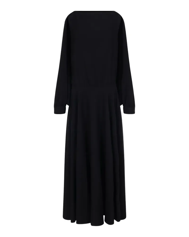 Balenciaga Cape-Kleid mit U-Boot-Ausschnitt - Schwarz Schwarz