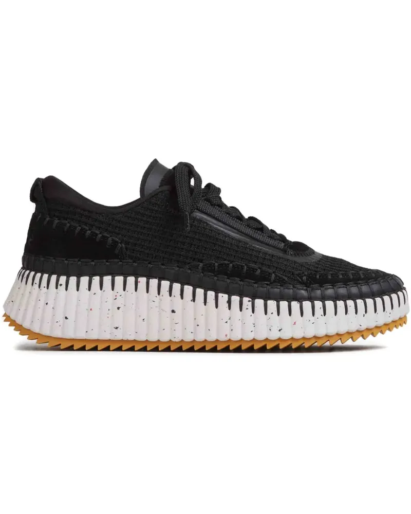 Chloé Strukturierte Sneakers - Schwarz Schwarz