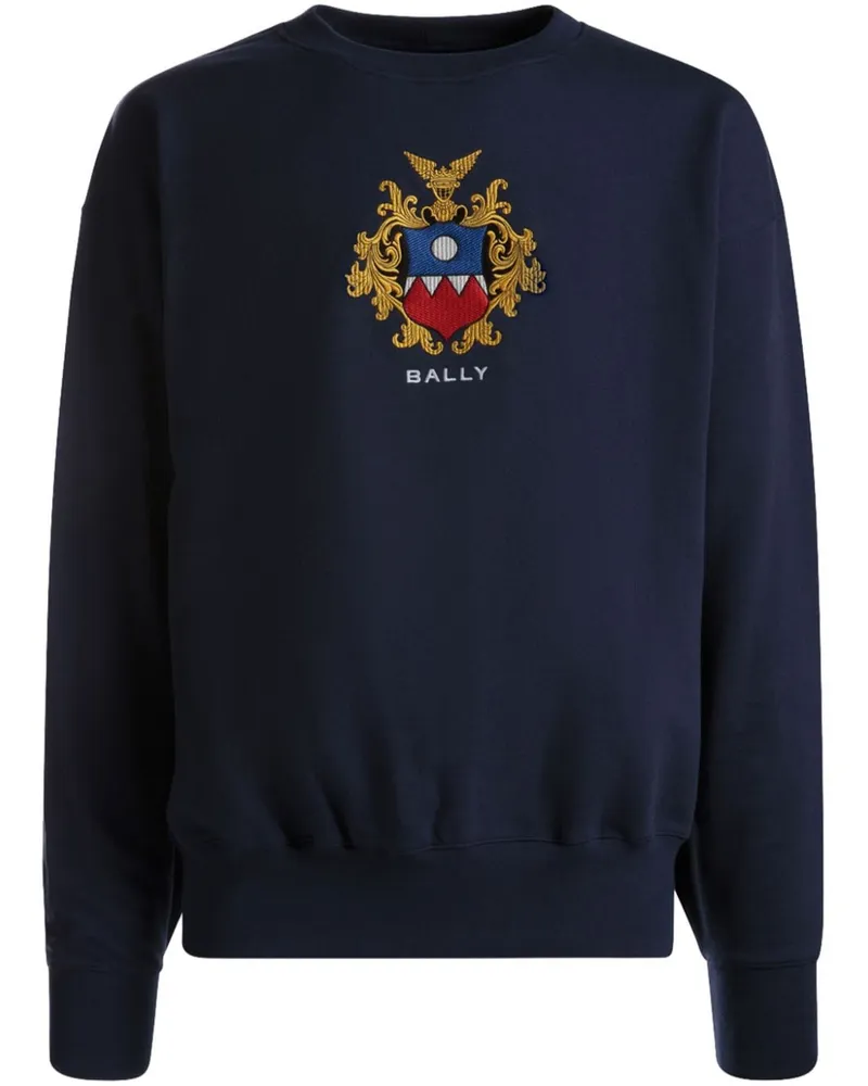 Bally Sweatshirt mit Logo-Stickerei Blau