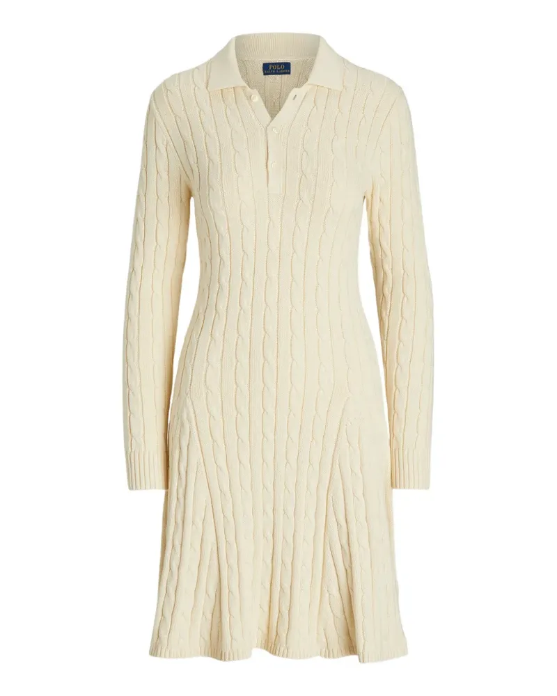 Ralph Lauren Midikleid mit Zopfmuster - Nude Nude