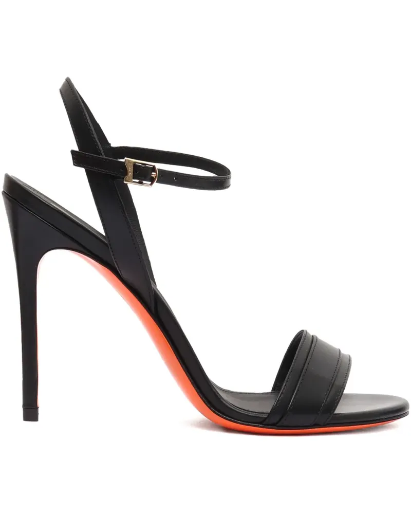 Santoni Sandalen mit Knöchelriemen 105mm - Schwarz Schwarz