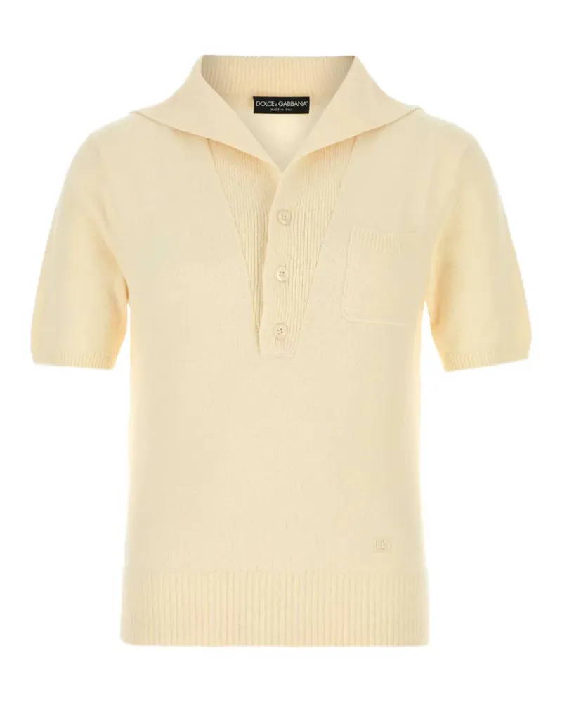 Dolce & Gabbana ribbed polo shirt - Gelb Gelb