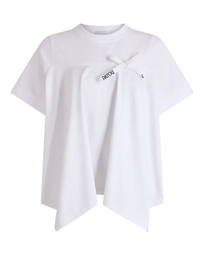 Patou draped bow-detail T-shirt - Weiß Weiß