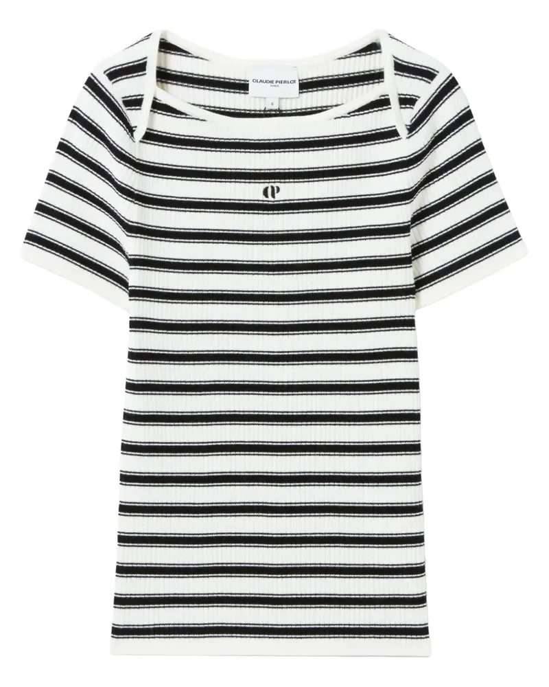 Claudie Pierlot Breton Stripe Feinstrickoberteil - Nude Nude