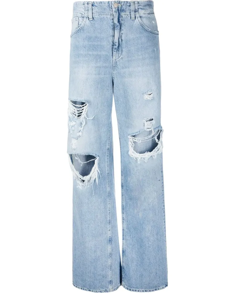 Dondup Distressed-Jeans mit Gürtelschlaufe - Blau Blau
