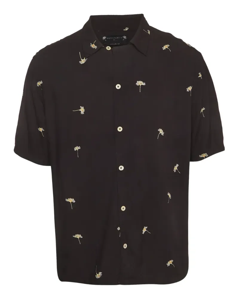 AllSaints daisy-print shirt - Schwarz Schwarz