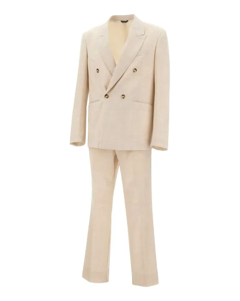 Emanuel Ungaro double-breasted peak-lapel suit - Nude Nude