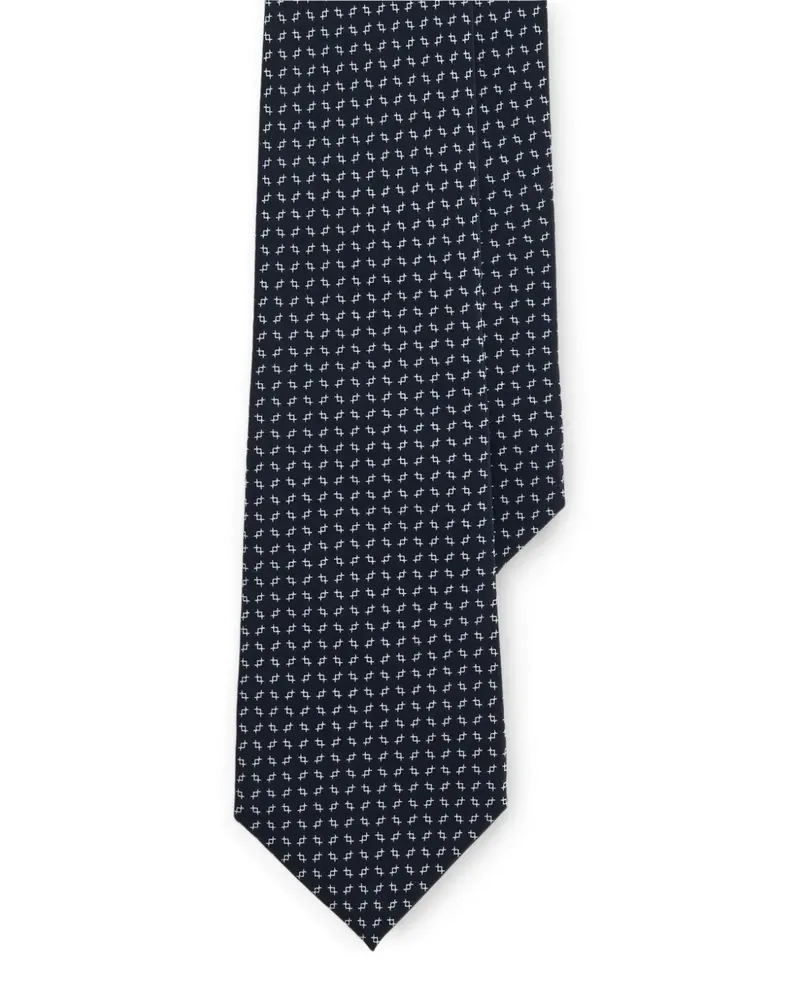Ralph Lauren Seidenkrawatte mit geometrischem Print - Blau Blau