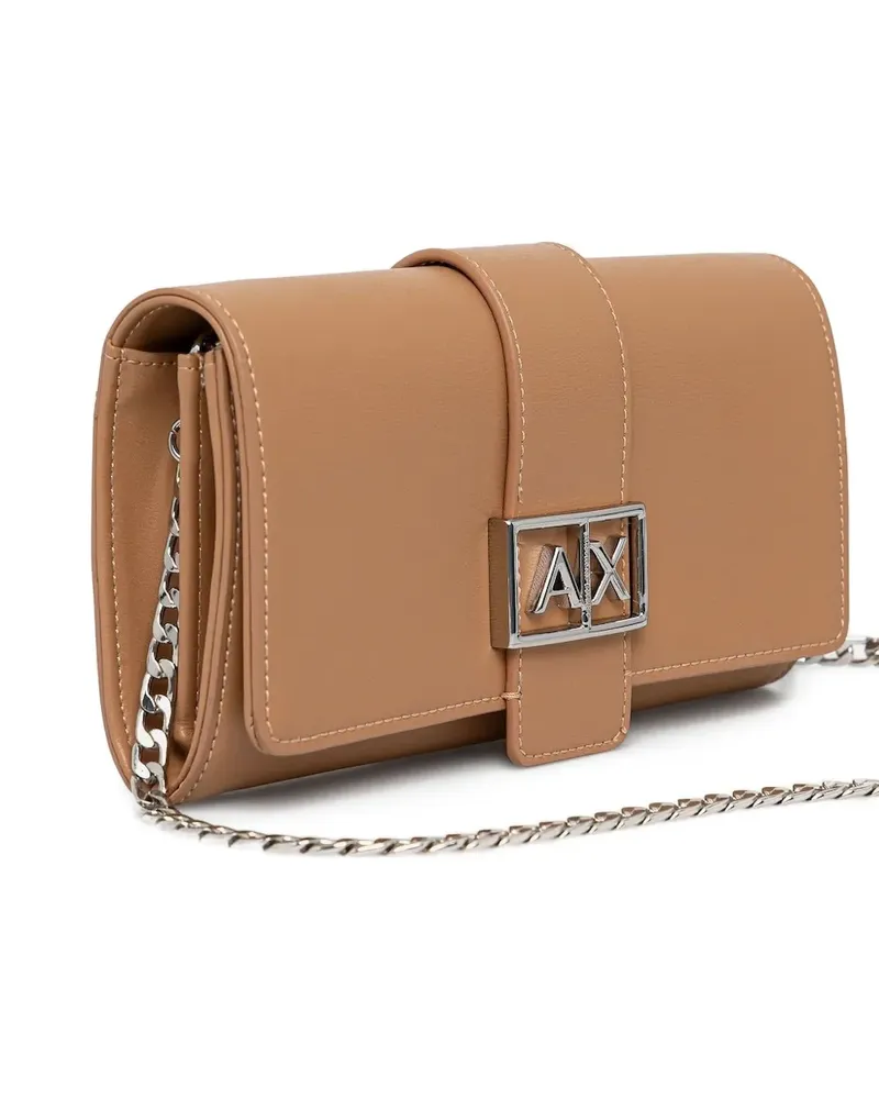 Armani Exchange Umhängetasche mit Logo-Schild - Braun Braun