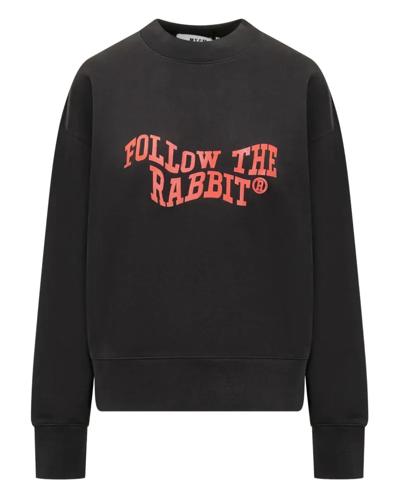 MSGM Sweatshirt mit grafischem Print - Schwarz Schwarz
