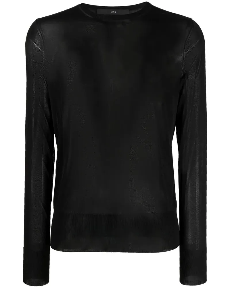 Sapio Klassischer Pullover - Schwarz Schwarz