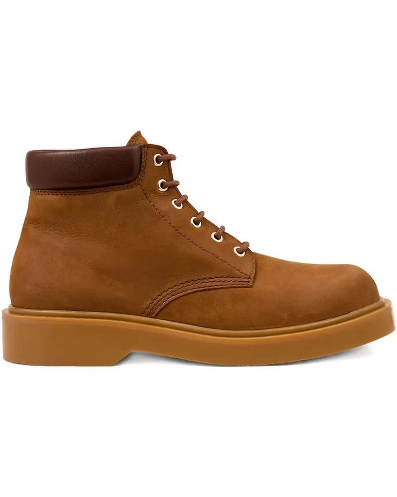 Sandro Schnürstiefel mit Kontrasteinsatz - Braun Braun