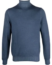 BARBA Klassischer Rollkragenpullover Blau