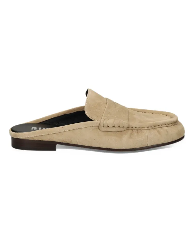 Bibi Lou suede penny-slot mules - Nude Nude