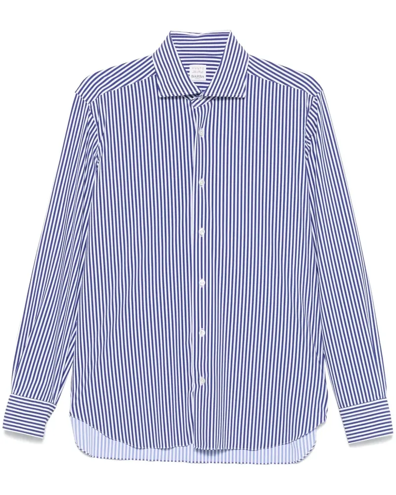 BARBA Gestreiftes Hemd - Blau Blau