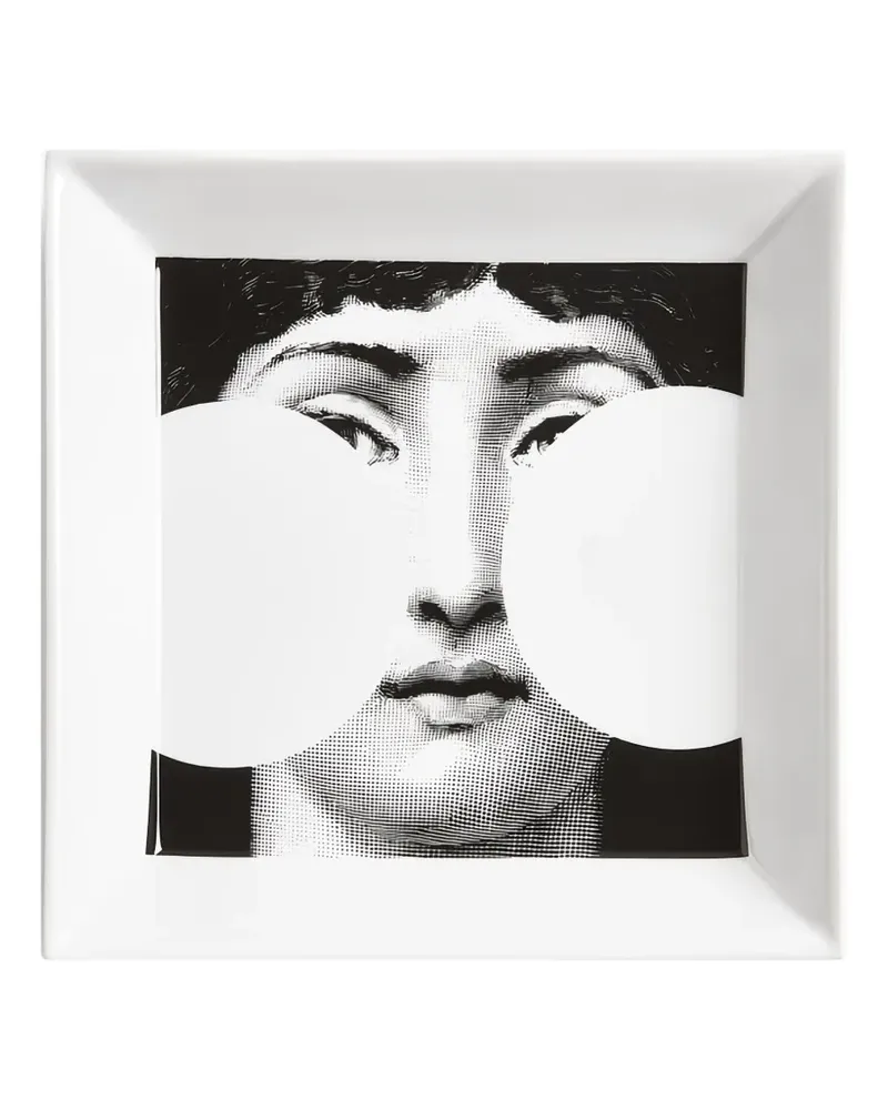 Fornasetti Tema e Variazioni catchall tray - Schwarz Schwarz