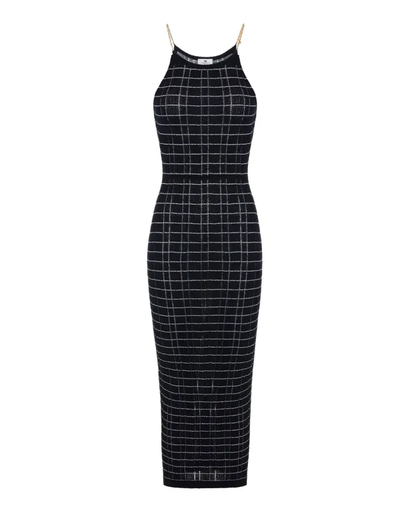 Elisabetta Franchi chain striped dress - Schwarz Schwarz