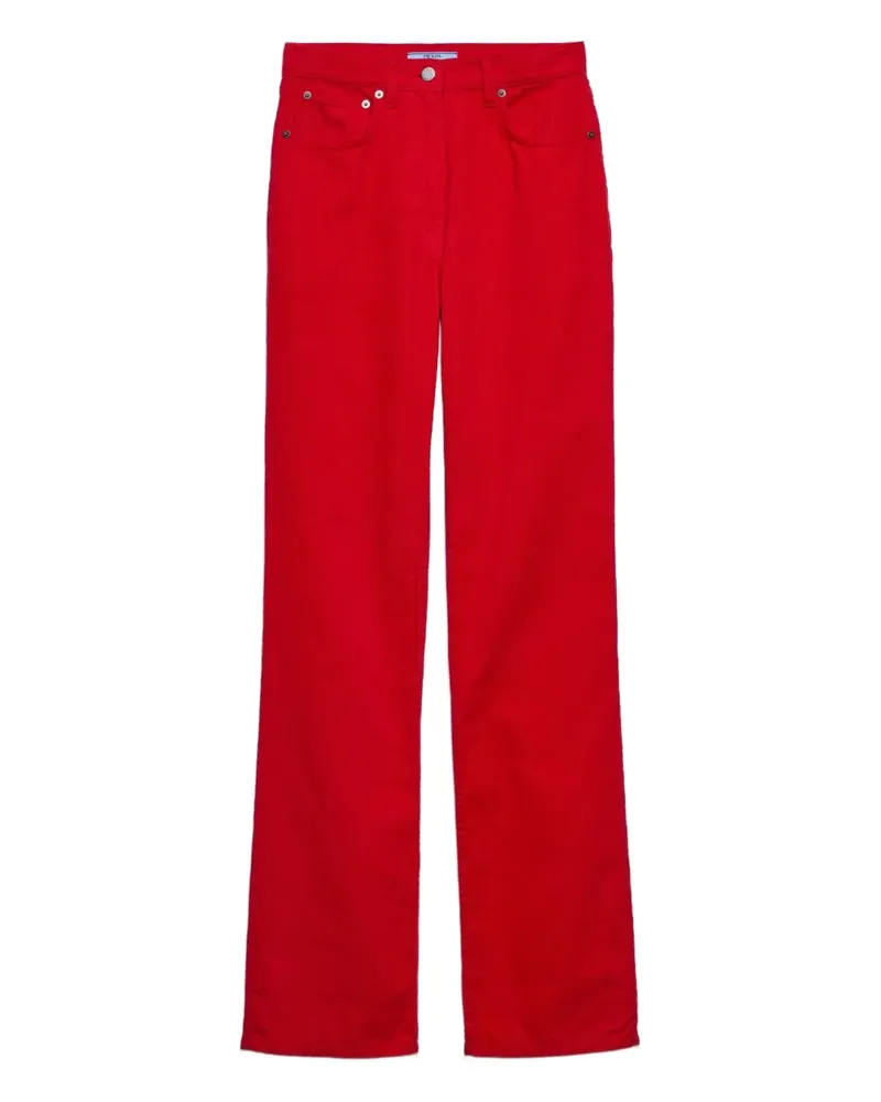 Prada Klassische Cordhose - Rot Rot