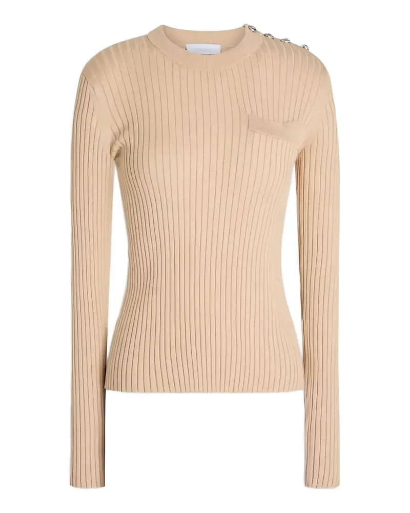 Paco Rabanne Gerippter Pullover mit Knöpfen - Nude Nude