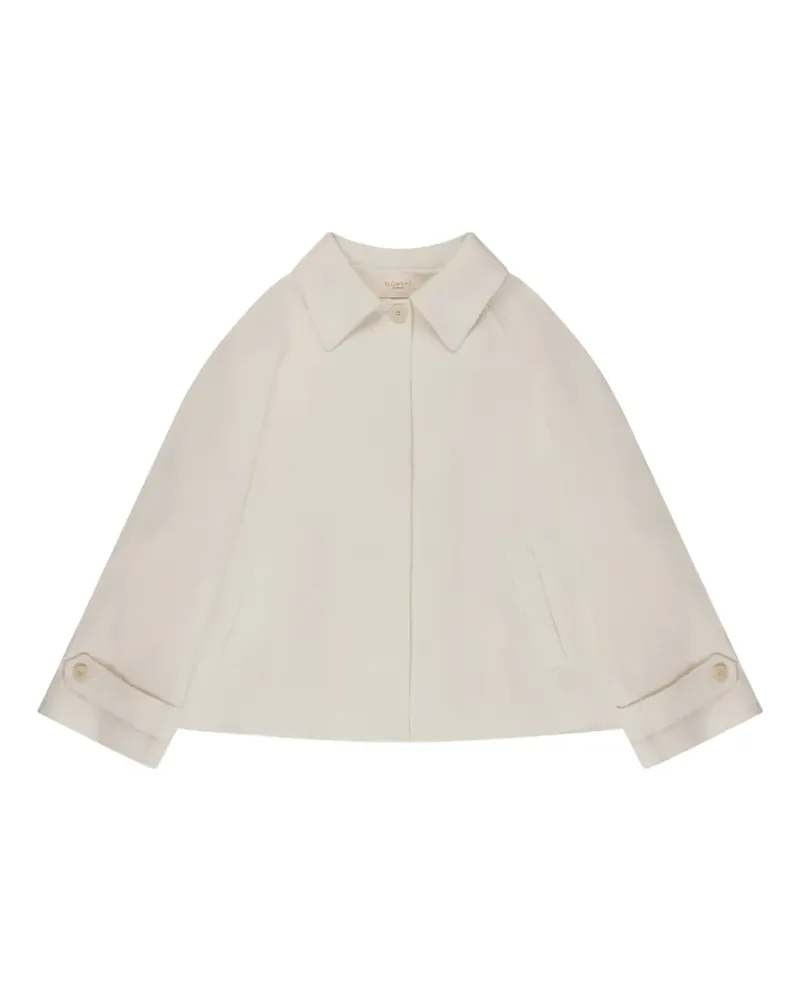 Slowear pleat-detail wide-fit jacket - Nude Nude