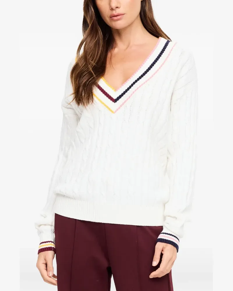 The Upside Josette Pullover mit Zopfmuster - Weiß Weiß