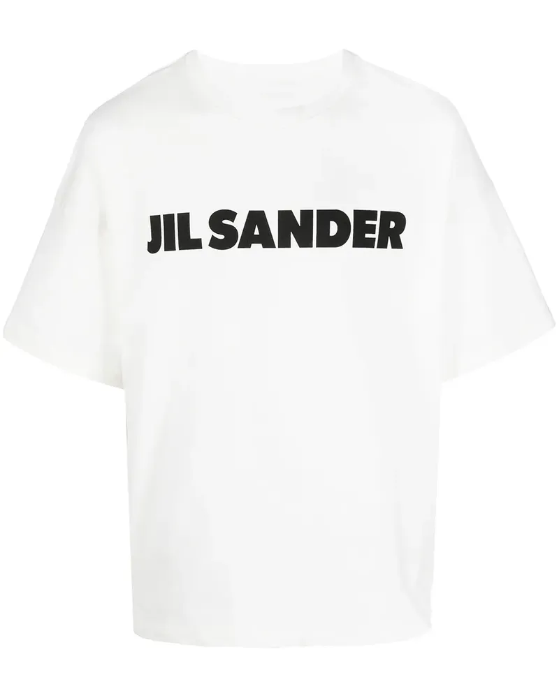 Jil Sander T-Shirt mit Logo-Print - Weiß Weiß