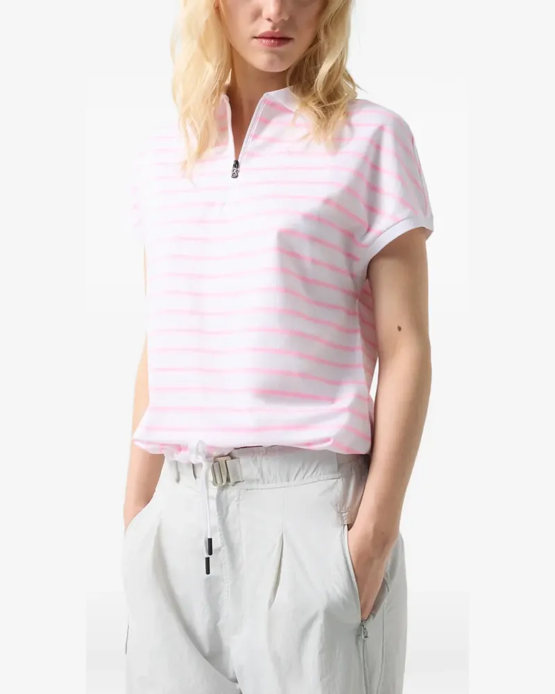 Bogner Fire & Ice Gestreiftes Gaja Poloshirt aus Piqué - Weiß Weiß