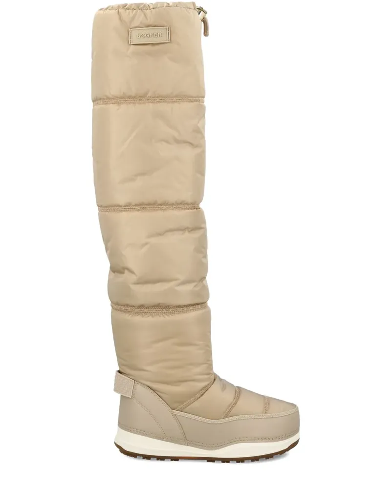 Bogner quilted over-the-knee boots - Nude Nude