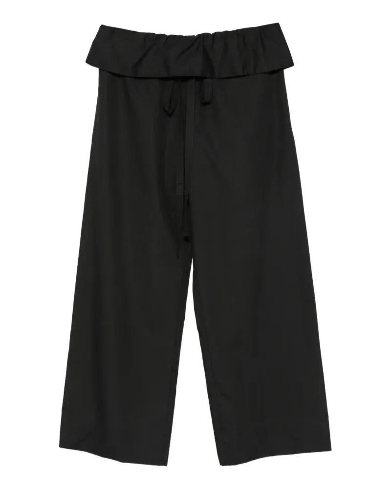 Enza Costa peplum drawstring trousers - Schwarz Schwarz
