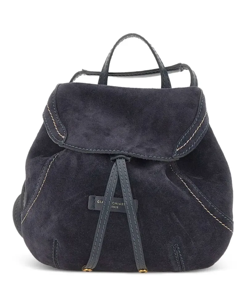 Gianni Chiarini small Violette suede backpack - Blau Blau